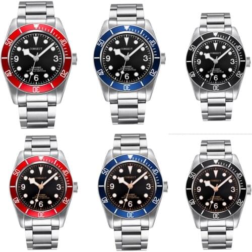 6 Models Luxury 41mm Automatic Men Watch Sapphire Glass White/Gold Marks Rotating Bezel Mental Strap ST Movement