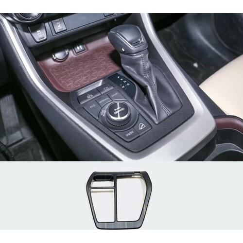 ABS Wood grain For Toyota RAV4 RAV 4 2019 2020 Car accessories Car Console Gear Shift Panel Decoration Cover Trim 1pcs