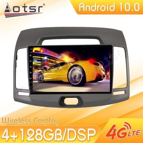 Android 10 Car Multimedia Stereo Player For Hyundai Elantra 2006-2011 Tape Radio Recorder Auto GPS Navi Head Unit No 2Din 2 Din
