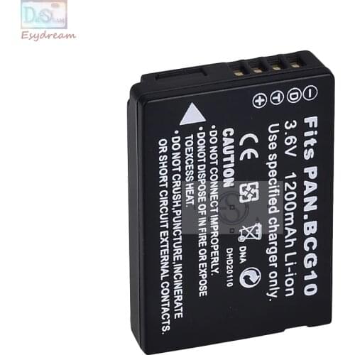 BCG10E DMW-BCG10E 1200mAh Battery for Panasonic ZS1 ZS7 TZ7 TZ6 TZ10 ZX1 ZXR TZ7 ZX3 TZ8 ZR3