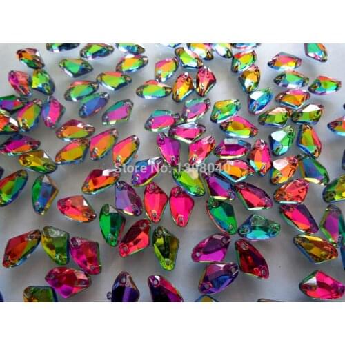 Free shipping multi -color Acryl crystal 9*14mm loose beads accessory gemstones rhinestone strass 150pcs/bag