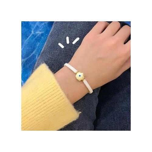 Hand Braided Little Monster Bracelet Charms Handmade Lucky Rope Wristband String Adjustable Jewelry Gift For Friends Couple