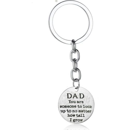 12PC Dad You Are Someone To Look Up To No Matter How Tall I Grow Keyrings Family Love Keychains Daddy Fathers Day Gifts Jewelry