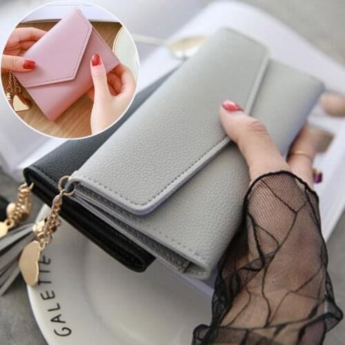 Brand Designer Coin Cluth Purses Leather Wallets Women Long Tassel Luxury Clutch Phone Wallets Credit Card Holder Money Bag