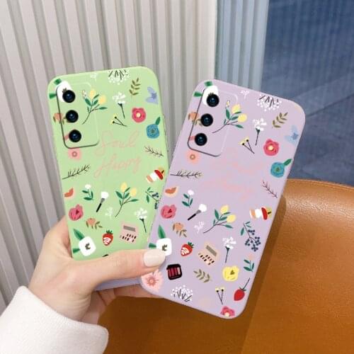 Small Flowers Phone Case For Huawei P40 P30 P20 Pro Lite Camera Soft Back Cover On Mate 40 30 20 Pro Lite P Smart 2021 Y7A