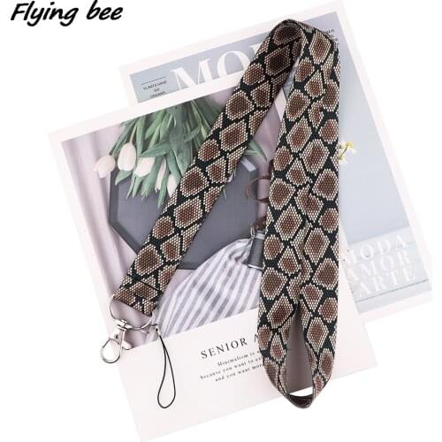 Flyingbee Python Creative Lanyard Badge ID Lanyards Mobile Phone Rope Key Lanyard Neck Straps Personality Accessories X1892