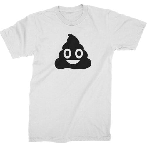 Funny Poop Face Smile Face Mens T-Shirt Summer Cotton Short Sleeve O-Neck Unisex T Shirt New S-3XL