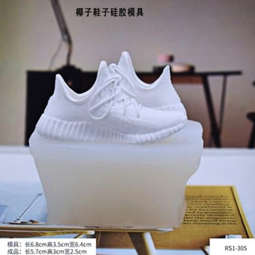 Fashion Coconut Shoes Epoxy Resin Silicone Mold for DIY Handmade Ornaments Plaster Candle Jewelry Kids Toys Key Chain Mould