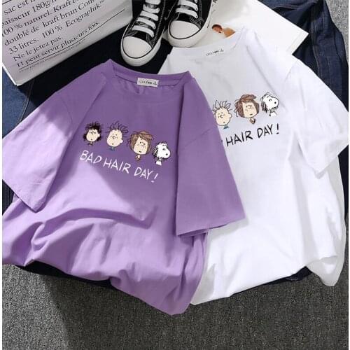 90s girl Fashion T Shirt Women Kawaii Print Short Sleeved O-neck T-shirts Vintage Ullzang Tshirt Harajuku Top Tees Female
