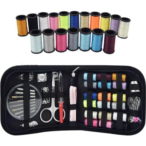 70pcs/set Portable Travel Sewing Box Kit Sewing Thread Stitches Knitting Needles Tools Cloth Buttons Craft Scissor Mom Gifts