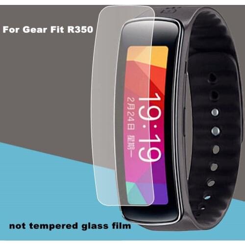 Not tempered glass ) 100pcs/lot High Clear Screen protector for samsung Gear Fit R350 high clear screen protective film cover