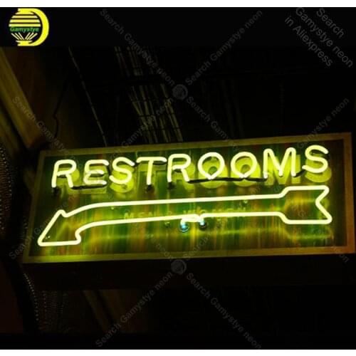 Neon Signs for Rest rooms Arrow Neon bulbs sign Restaurant Beer Bar Hotel window Lamp store display neon Art enseigne Handcraf