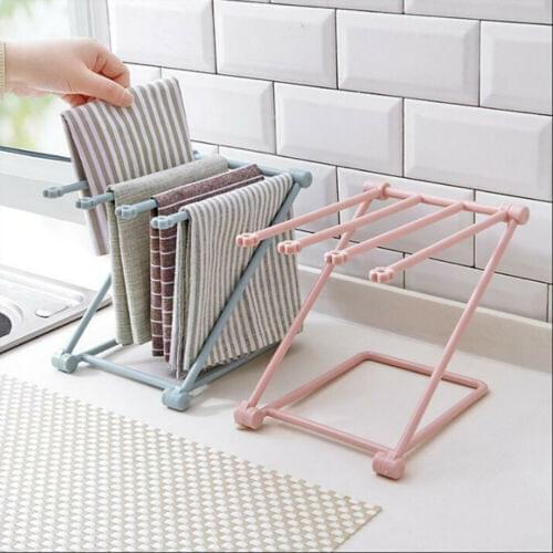 New Foldable Vertical Rag Mug Rack Holder Cup Storage Stand Kitchen Organizer Storage Holders Towel Rack