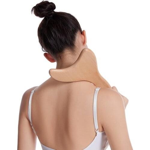 New Beech Scraping Board Wooden Guasha Massage Tool For Back Neck Body Meridian Beauty Dredge Board Carbonized Acupuncture Board