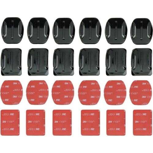 Flat Curved Base Mount and Adhesive Stickers Mount for GoPro Hero 8 7 5 4 3+ Xiaomi Yi 4K Sjcam Sj4000 Go Pro Hero 7 Accessory