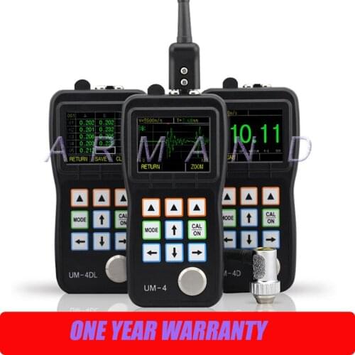 Portable Ultrasonic Thickness Gauge TFT Color screen UM-4D High Precision Thickness Tester Thru Paint & Coatings