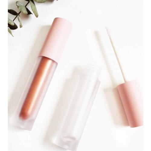 Empty Matte Pink Lipgloss Tubes DIY Makeup Lip Plumper Gloss Liquid Lipstick Rouge Cosmetic Containers Refillable Bottles 200pcs