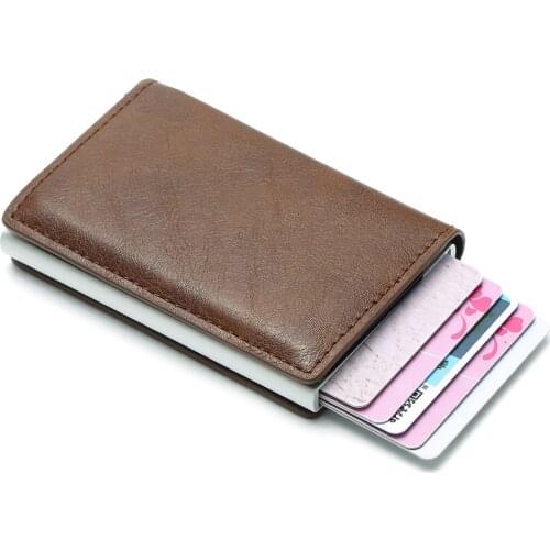 RFID Credit Card Holder PU Leather Anti-theft Men Card Holder Wallet For Men Blocking Women Purse Men Wallets Male ID Bank Card