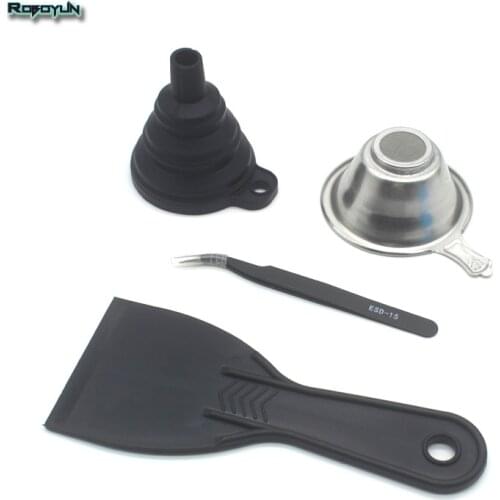 SLA Resin Accessories Silicon Funnel+Metal UV Resin Filter Cup+tweezers+SLA Resin Special tool shovel for ANYCUBIC Photon DLP