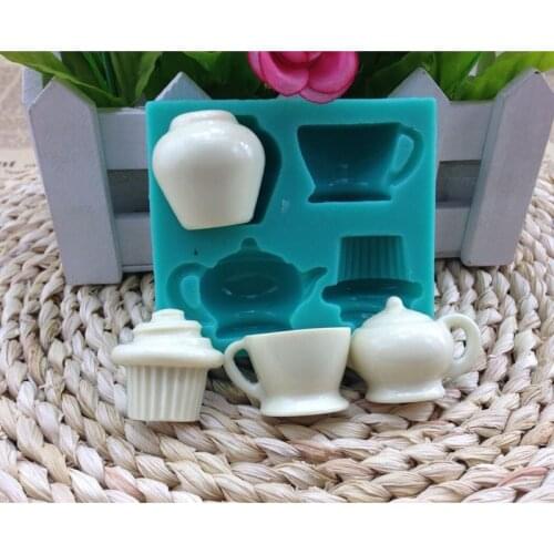 Cute Cup Shape Mousse Silicone Mold For DIY CupCake Jelly Chocolate Candy Pastry Dessert Soap Bakeware Kitchen Accessories Bake