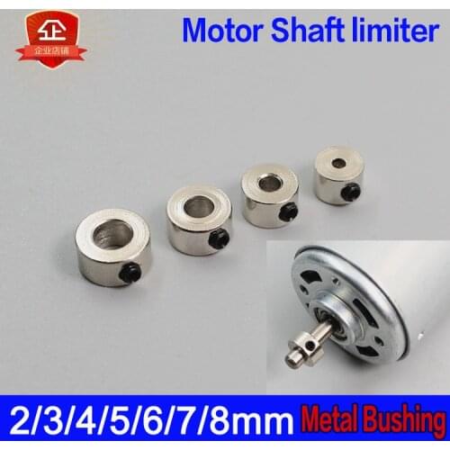 2pcs 2/3/4/5/6/7/8/10/12mm Coupling Metal Bushing Axle sleeve Stainless Shaft Sleeve suitable for 5mm 8mm DC Motor Shaft limiter