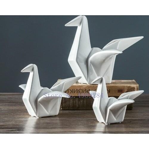 Modern Home Ceramics Thousand Paper Cranes Origami Abstract Handicraft Furnishings Childrens Room Decoration Accessories