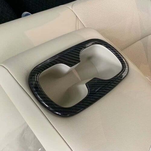 ABS Carbon Fiber Style Car Rear Water Cup Holder Frame Cover Sticker For Toyota Corolla E210 2019 2020 Car Accessory Decal