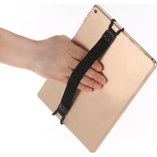 Universal Tablet Hand-Strap Stand Security Hand-Strap Metal Bracket Flexible Elasticated Strap Finished Rubber Nodes For IPad