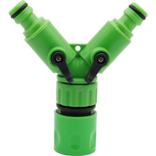 3/4 Inch Inner Thread Bypass Connectors With 3/4" Outter Thread Quick Connectors Garden Watering Irrigation Hose Splitters 1 Set