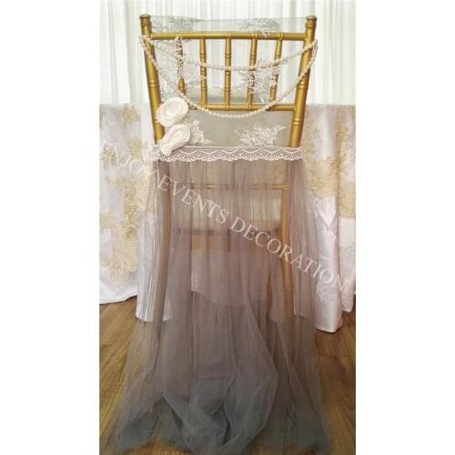 10pcs YHC#166 fancy eleganet mesh wedding flower events venue chiavari chair back covers