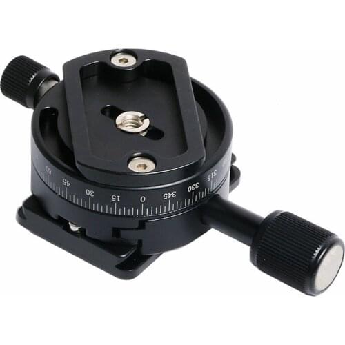 360 degree Panorama Tripod head Quick Release plate Clamp With Quick Release Mounting Plate and 1/4 screw For DSLR Camera