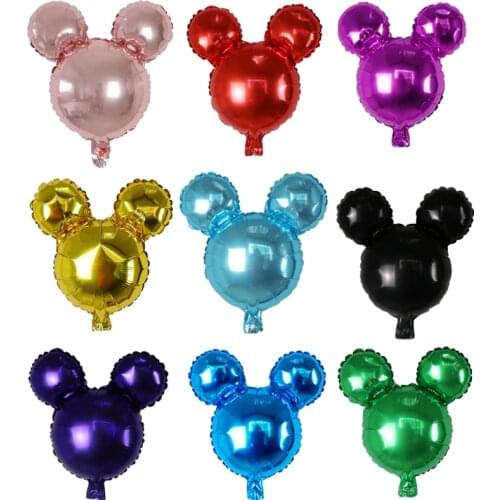 50pcs Mini Mickey Head Aluminum Foil Balloons Kids Inflatable Toys Cartoon Balloon Children Birthday Party Decoration Air Globos