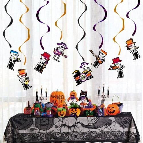 8pcs Happy Hallowen Party Decorations Pumpkin Witch Pirate Vampire Ceiling Hanging Pendants for Home Bar Halloween Party