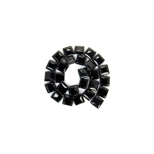 Natural Black Agat e Onyx Bead 12mm Square Gem Stone Jewelry Making Beads 15.5" string 5strings/lot