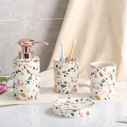 Couple style mouthwash cup Toothbrush cup High-end ceramics Bathroom Home Hotel Supplies