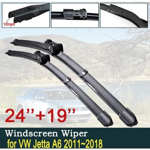 For Volkswagen VW Jetta A6 5C6 Mk6 6 2011~2018 Car Wiper Blade Front Windscreen Windshield Wipers Car Accessories 2012 2013 2014