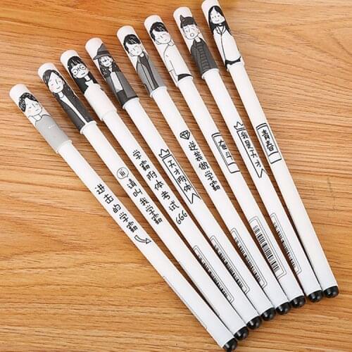 Ellen Brook 1 PCS Kawaii Cute Creative Interesting text Lovely School Office Supplies Gel Pen Stationery Sweet Pretty Pens