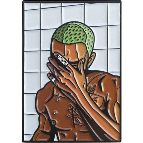 Frank Ocean Blond enamel pin music brooch boy don't cry badge artist collection gift
