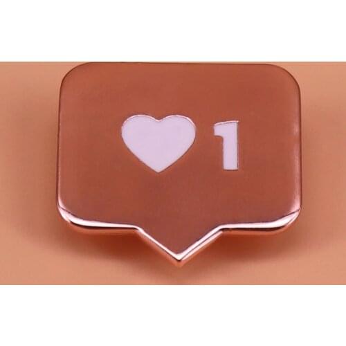 Ins Enamel Pin Notification 1 Like Brooch Speech Bubble Airbag Phone Holder Message Pins Cute Chat Jewelry Funny Gift