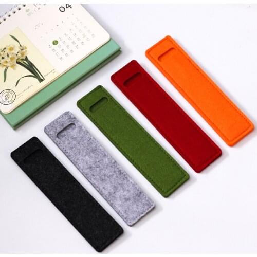 Felt pencil bag fabric pencil case pencil box School Office Supplies Stationery Pouch Purse Storage Cute Makeup Bags 5 colors