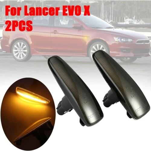 1 Pair Amber Car LED Side Marker Light Turn Signal Lamp For Mistubishi Lancer 8351A001 Flashing Side Fender Marker Lights