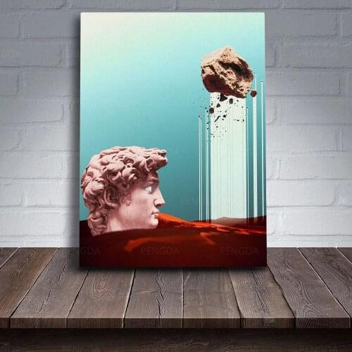 Hd Printed Creativity Canvas Painting Home Decoration Sculpture Rock Poster Wall Art Aesthetic Picture For Living Room Framework