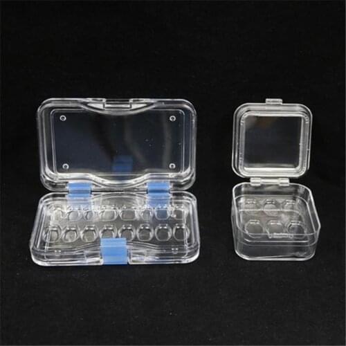 10pcs/Lot Transparent Denture Storage Box Membrane Tooth Box with Hole Dental Tooth Box With Film Denture Box Case Holder