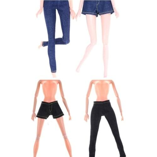 Beauty Doll Elastic Jeans Bottoms Pants Trousers for Dolls Clothes Outfit Shorts For Blythe 1/6 BJD Dolls Accessories