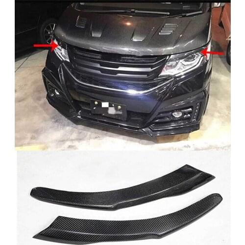 For HONDA Stepwgn Carbon Fiber Modified Headlight Eyebrow Sticker Trim 2015-2017 Year