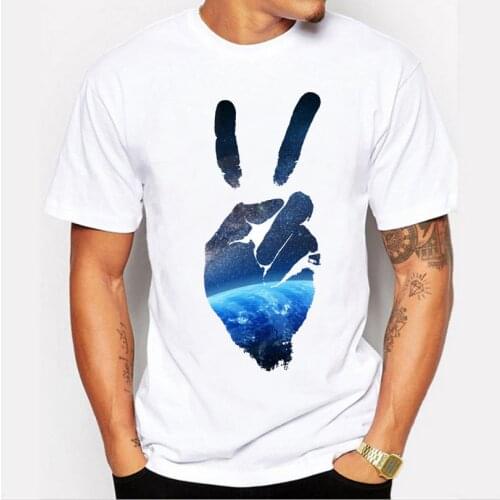 Mens T-shirts 2020 Victory Gesture 3D Printing Funny T-shirt Summer Casual Short-sleeve Brand T-shirt Fashion O-Neck Tee shirt