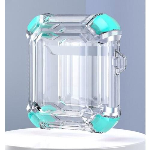 Solid Silicone for Airpods 12 Case Cover Black Green Pink Transparent Wireless Earphone Bag Protection Headphone Charging Box