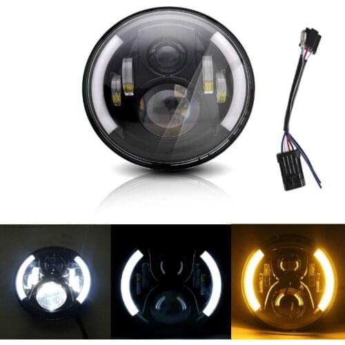 7" LED Car Motorcycle Headlight H4 Phare Farol Motor Headlamp Headlight for Yamaha BMW Softail Cafe Racer Chopper Touring