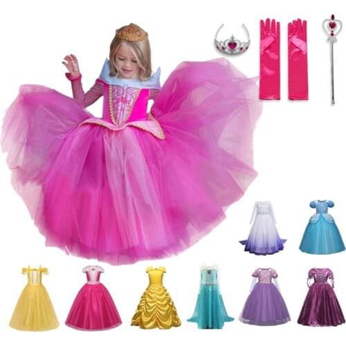 Princess Dress Dress up Cosplay Cosplay 4-10Years Kids Halloween Costumes Christmas Boutique Outfits Noble Gorgeous Clothes