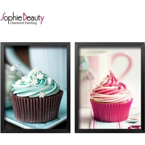 Hot Diy Diamond Painting Cross Stitch Handcraft Embroidery Set Beauty Sweet Cake Poster Arts Crafts Sewing Needlework Mosaic Kit